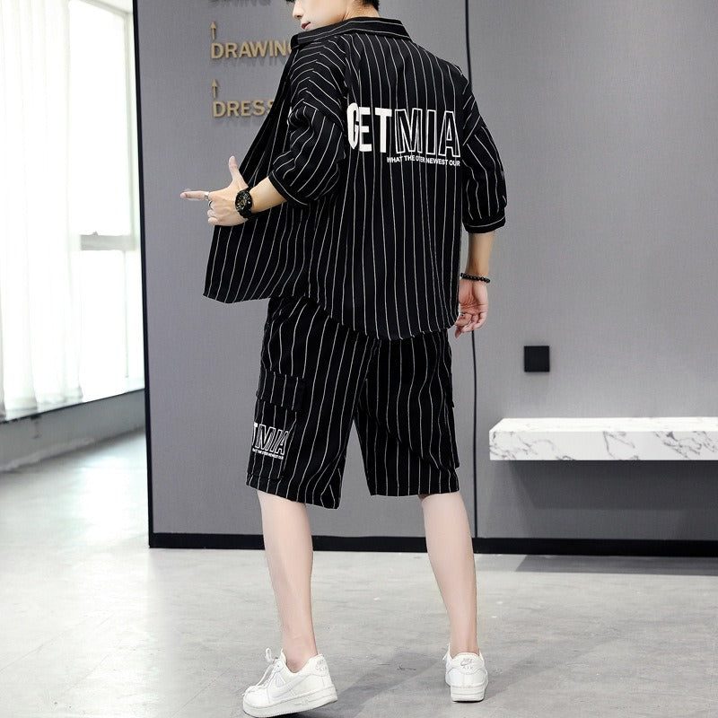 teenage five quarter pants fashionable two-piece set