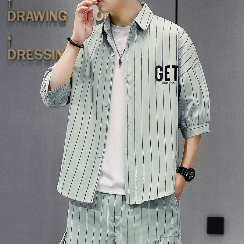 teenage five quarter pants fashionable two-piece set