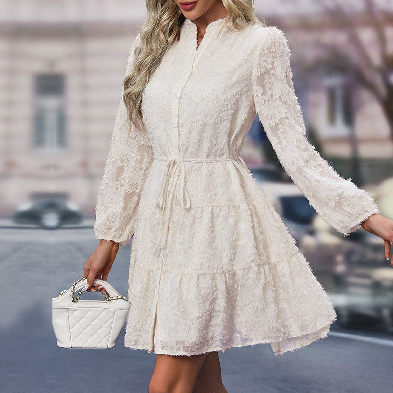Wholesale Spring and Autumn Hot Products Multi color European and American Fashion Long sleeved Women's Dresses