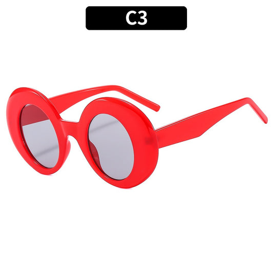 Round women's sunglasses cross slimming sunglasses holiday sunglasses