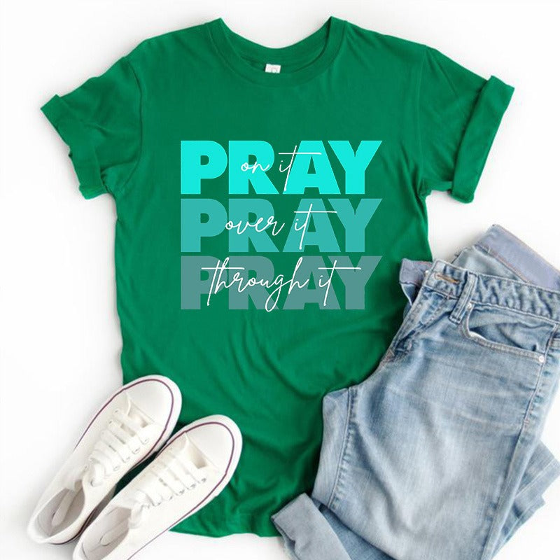 Christian Faith T-Shirt Pray on Vintage Clothes Religious