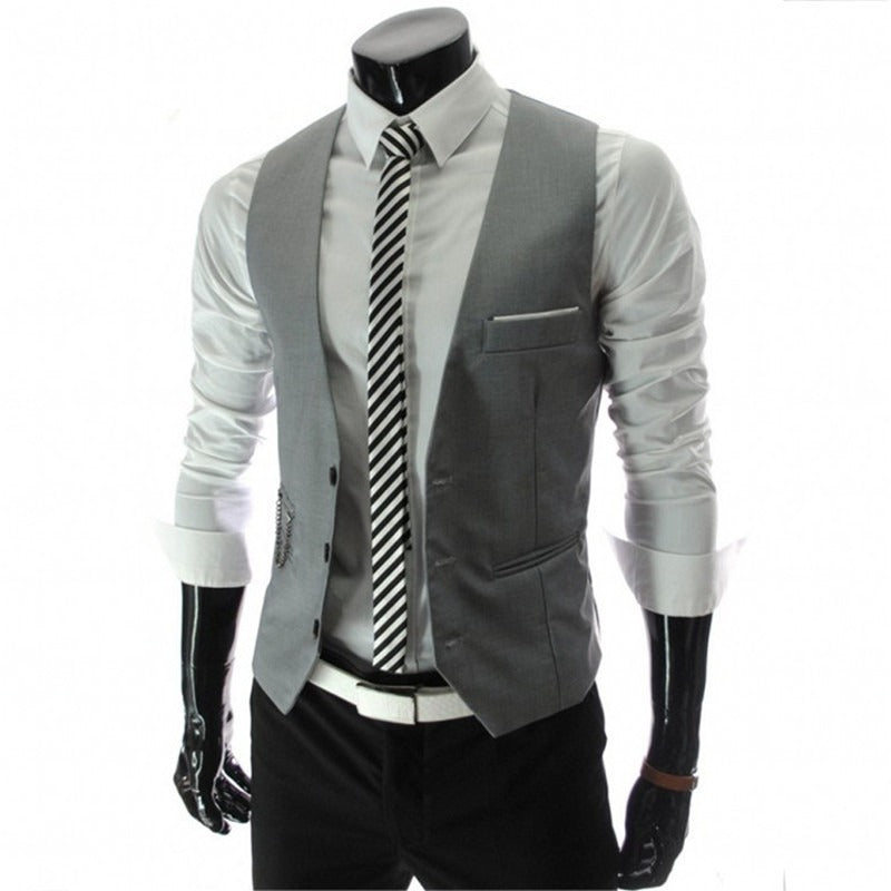 Men's suit vest new slim fit Korean version men's work clothes suit vest men's groomsman professional clothes men's vest