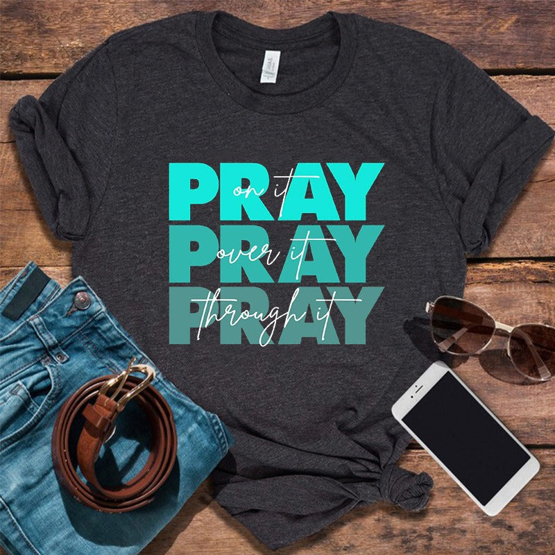 Christian Faith T-Shirt Pray on Vintage Clothes Religious