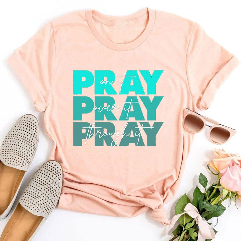 Christian Faith T-Shirt Pray on Vintage Clothes Religious