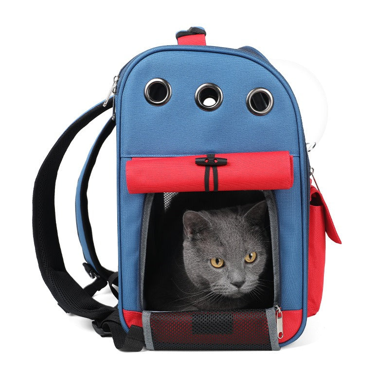 Cat Bag Large Capacity Portable Pet Bag Breathable Backpack Cat Bag Foldable Pet Backpack