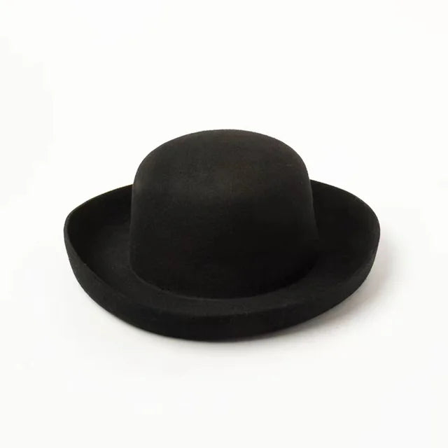 Autumn Winter New Solid Color Retro Dome Curled Wool Top Hat Travel Hat Fashion Casual Fedora Cap Chapeu Feminino Sombrero Mujer