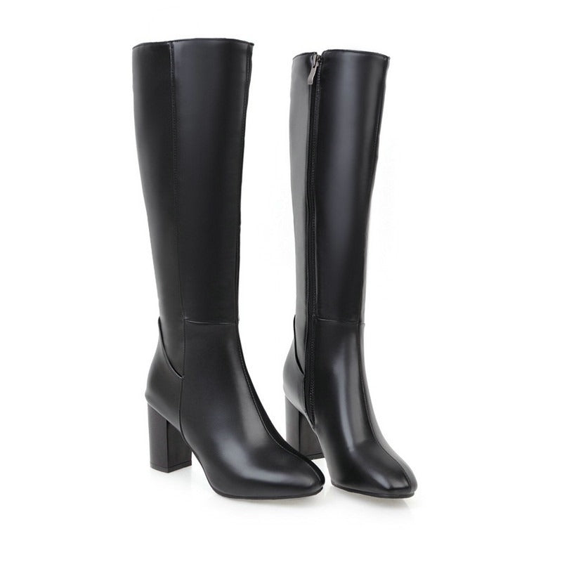 Martin boots women's British style thick soled high-heeled boots high knee high boots women's boots