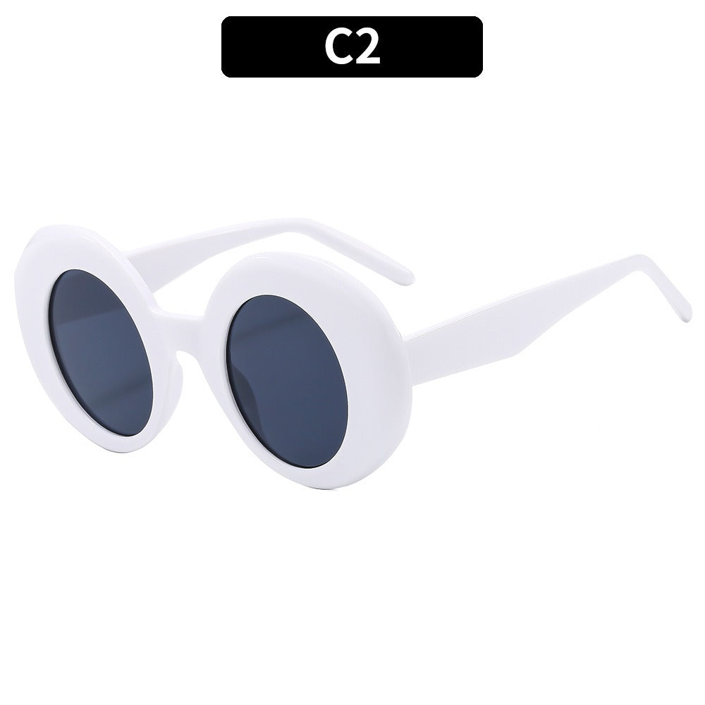 Round women's sunglasses cross slimming sunglasses holiday sunglasses