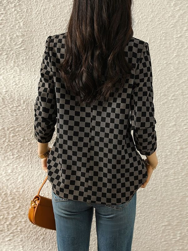 Small suit, houndstooth suit, fashionable and high-end jacket