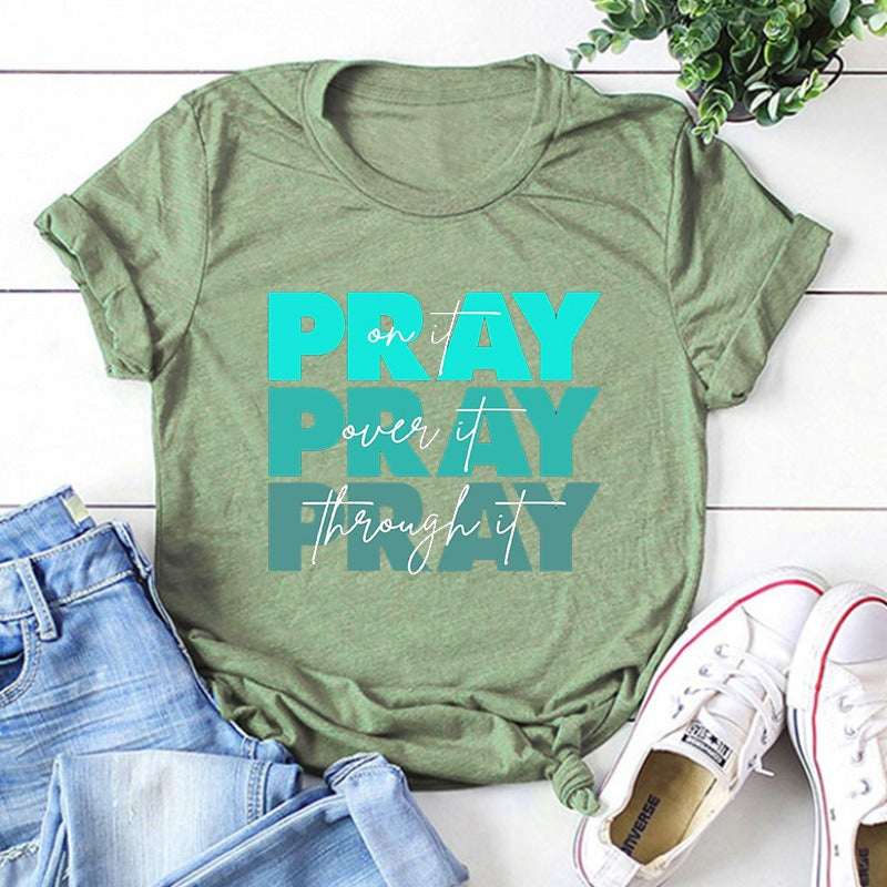 Christian Faith T-Shirt Pray on Vintage Clothes Religious