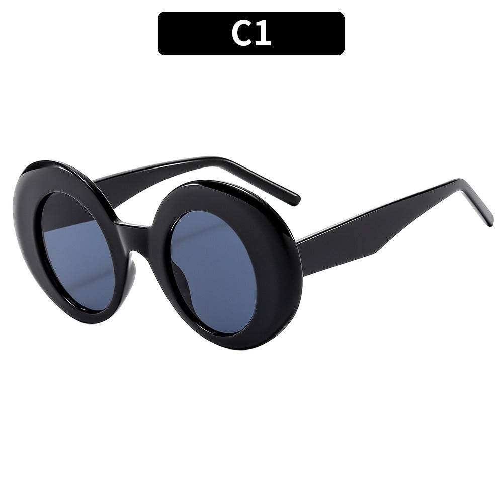 Round women's sunglasses cross slimming sunglasses holiday sunglasses