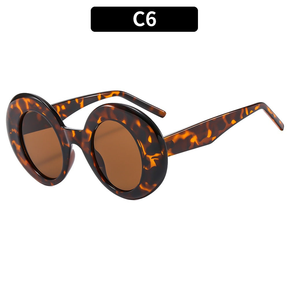 Round women's sunglasses cross slimming sunglasses holiday sunglasses