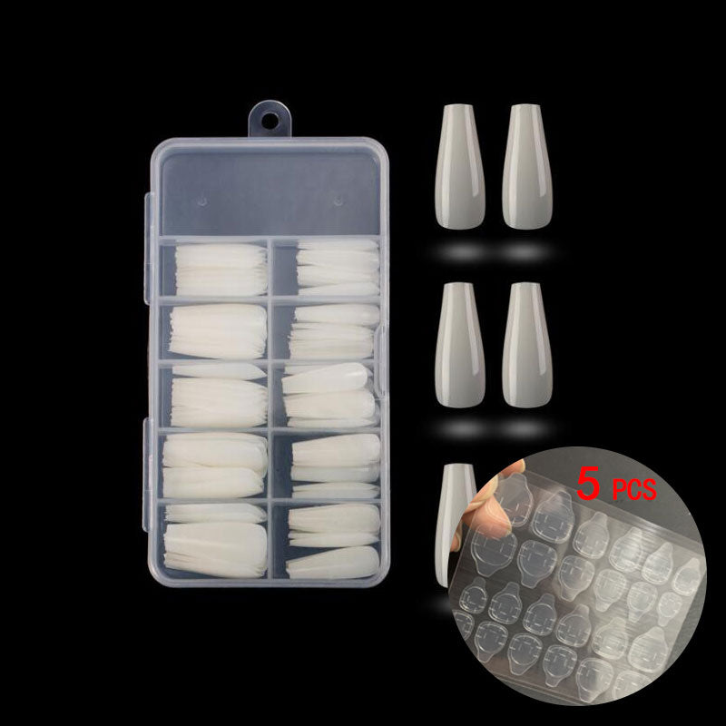 100pcs Fake Nail Artificial Press on Long Ballerina Clear/Natural/white False Coffin Nails