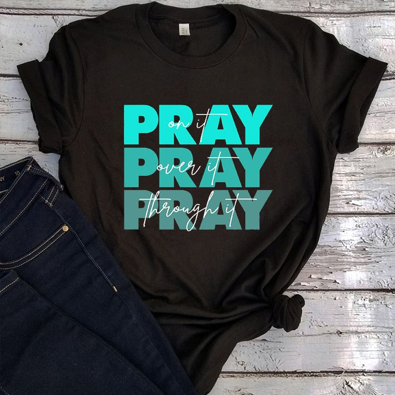 Christian Faith T-Shirt Pray on Vintage Clothes Religious