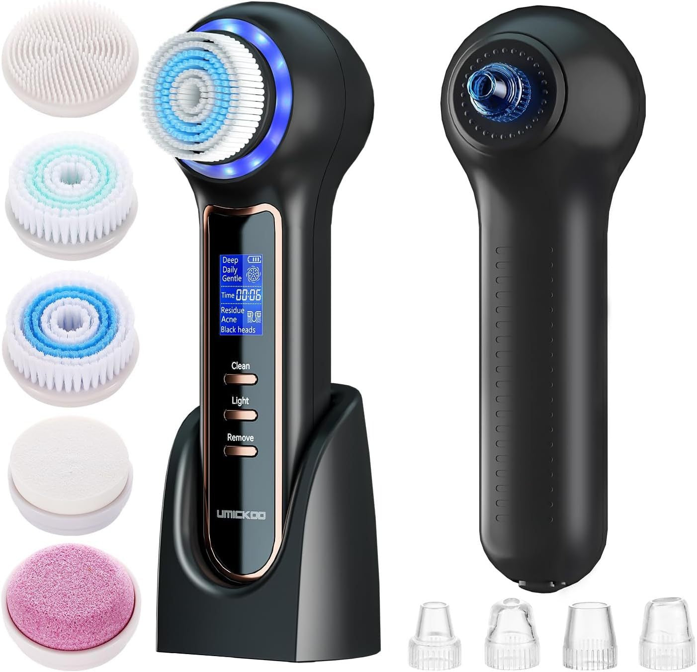 3 In 1 Electric Facial Cleaner Sonic Vibration Facial Brush Machine Waterproof Facial Cleansing Brush